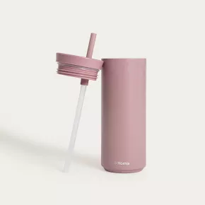 Термочаша със сламка HOMLA COCOA 500 мл., розов