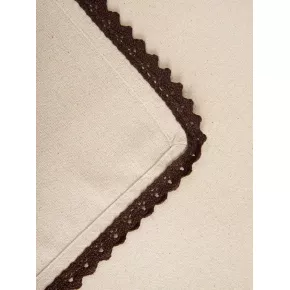 Покривка HOMLA NERIUM 150x220 см, кафява дантела
