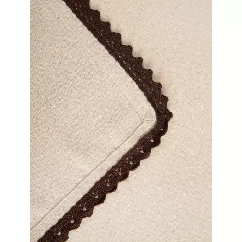 Покривка HOMLA NERIUM 150x220 см, кафява дантела