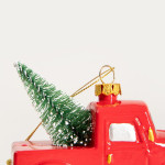 Висулка кола с елха HOMLA EVI RED 11 см.