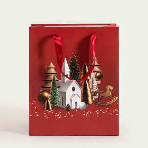 Подаръчна торба HOMLA CYMKA 19x23x10 см., червен