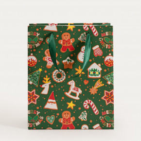 Подаръчна торба HOMLA CYMKA 19x23x10 см., зелен