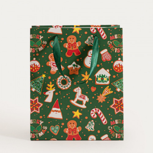 Подаръчна торба HOMLA CYMKA 19x23x10 см., зелен