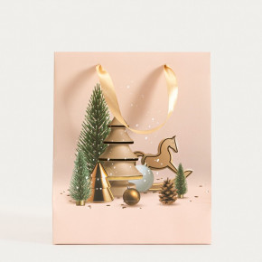 Подаръчна торба HOMLA CYMKA 19x23x10 см., розов