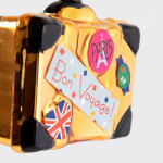 Висулка куфар HOMLA GLASSO 8х7 см., златист