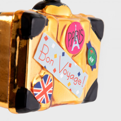 Висулка куфар HOMLA GLASSO 8х7 см., златист