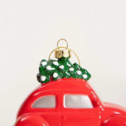 Висулка кола с елха HOMLA EVI RED 7 см.