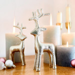Декорация елен HOMLA AGRI 20 см., сребрист