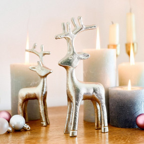 Декорация елен HOMLA AGRI 20 см., сребрист