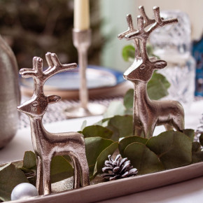 Декорация елен HOMLA AGRI 20 см., сребрист