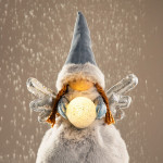 Ангел с LED лампа HOMLA AURIE 57 см., син