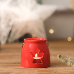 Свещник HOMLA TINSEL, червен