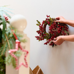 Коледен венец HOMLA RUBY HAWTHORN 40 см.