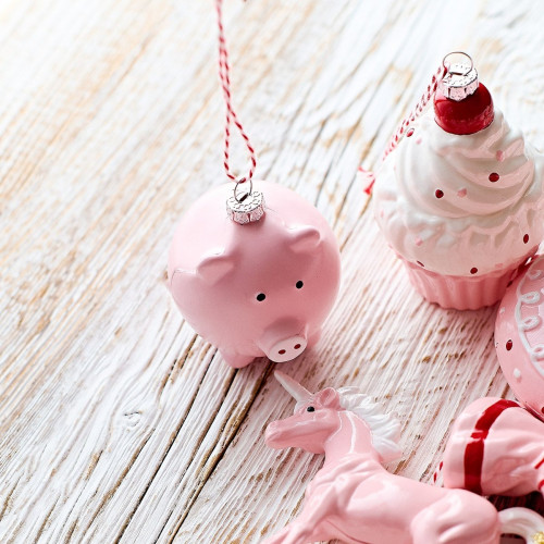 Висулка прасе HOMLA EVI PINK 6 см.