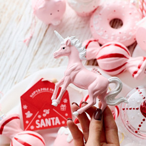 Висулка еднорог HOMLA EVI PINK 14 см.