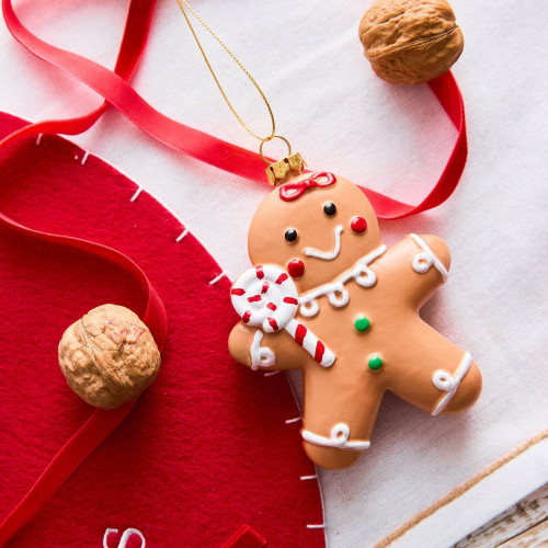 Висулка джинджифилово човече HOMLA  EVI RED 10 см.