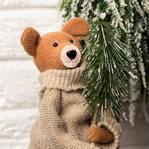 Декорация мишка с елха HOMLA CAROL 27х12 см.