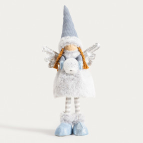 Ангел с LED лампа HOMLA AURIE 57 см., син