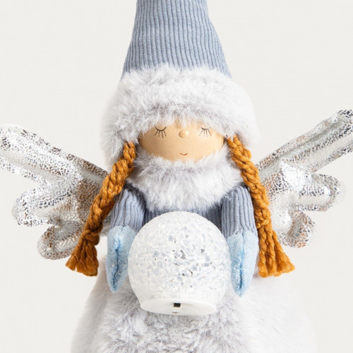 Ангел с LED лампа HOMLA AURIE 57 см., син