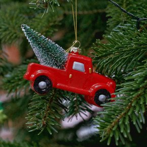 Висулка кола с елха HOMLA EVI RED 11 см.