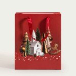 Подаръчна торба HOMLA CYMKA 19x23x10 см., червен