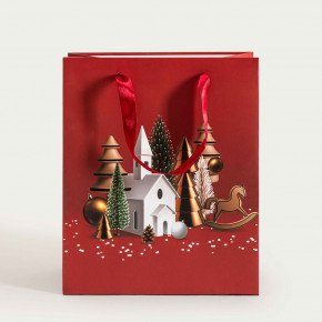 Подаръчна торба HOMLA CYMKA 19x23x10 см., червен