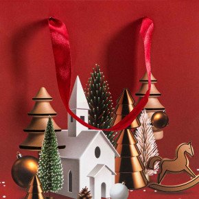 Подаръчна торба HOMLA CYMKA 19x23x10 см., червен