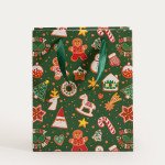 Подаръчна торба HOMLA CYMKA 19x23x10 см., зелен