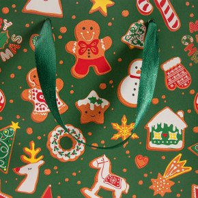 Подаръчна торба HOMLA CYMKA 19x23x10 см., зелен