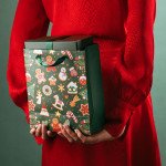 Подаръчна торба HOMLA CYMKA 19x23x10 см., зелен