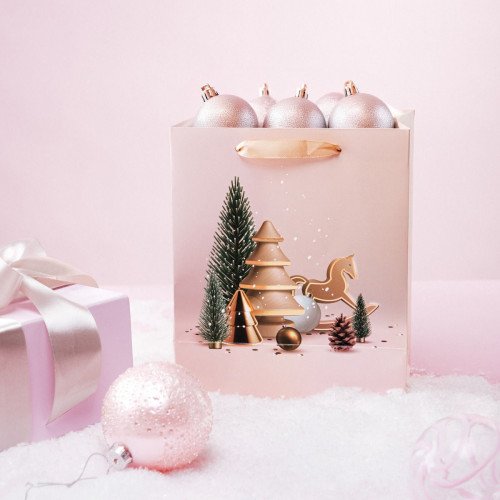 Подаръчна торба HOMLA CYMKA 19x23x10 см., розов