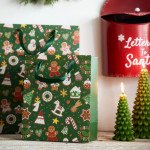 Подаръчна торба HOMLA CYMKA 19x23x10 см., зелен