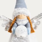 Ангел с LED лампа HOMLA AURIE 57 см., син