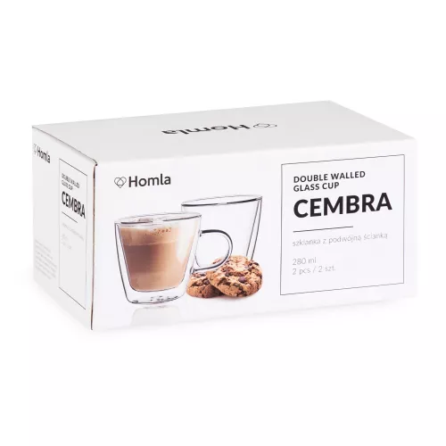 Сет чаши с двойно дъно 2 бр. HOMLA CEMBRA 280 мл.