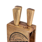 Сет ножове за сирена в блок 5 части HOMLA MOOKA