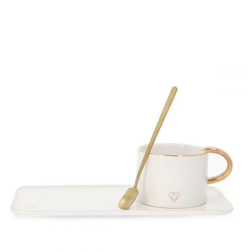 Чаша с чиния и лъжица HOMLA BOMLO 200 мл. Чаша с чиния и лъжица HOMLA BOMLO 200 мл.