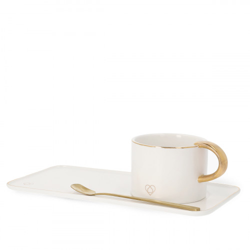 Чаша с чиния и лъжица HOMLA BOMLO 200 мл. Чаша с чиния и лъжица HOMLA BOMLO 200 мл.