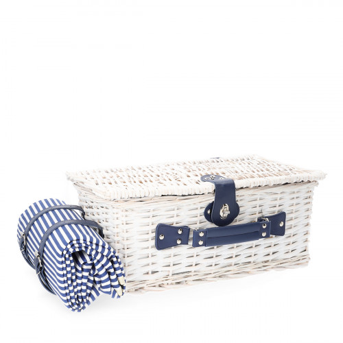 Кошница за пикник за 4 човека с одеяло HOMLA ORLANDO 46x30x20 см., бял Кошница за пикник за 4 човека с одеяло HOMLA ORLANDO 46x30x20 см., бял