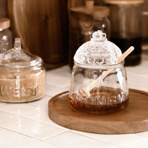 Буркан за мед с лъжица HOMLA REGEL 550 мл. Буркан за мед с лъжица HOMLA REGEL 550 мл.