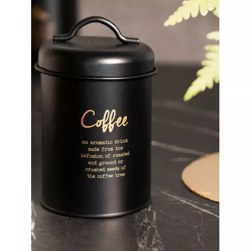 Буркан за кафе HOMLA ESCILLE 14x10 см, черен