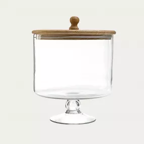 Поставка за сладкиши с капак HOMLA WOOD COLONY 22x21 см