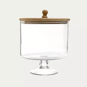 Поставка за сладкиши с капак HOMLA WOOD COLONY 22x21 см