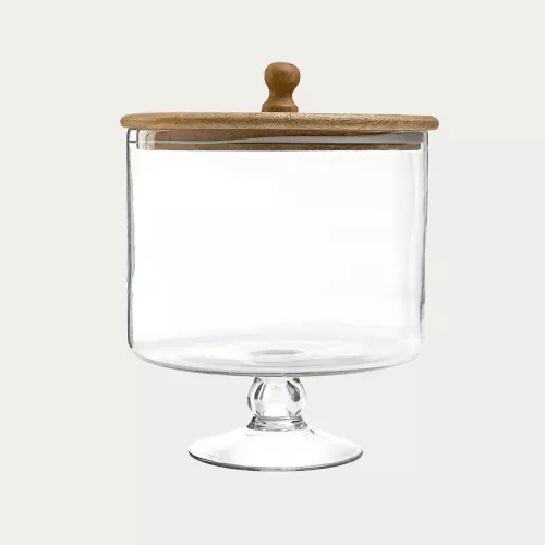 Поставка за сладкиши с капак HOMLA WOOD COLONY 22x21 см