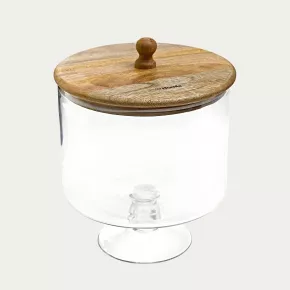 Поставка за сладкиши с капак HOMLA WOOD COLONY 22x21 см