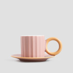 Чаша с чиния HOMLA YELLY 100 мл., розов