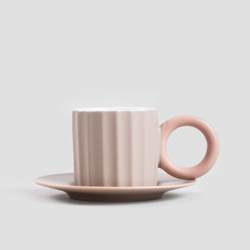 Чаша с чиния HOMLA YELLY 100 мл., бежов