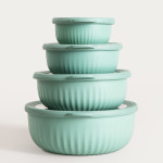 Купи за съхранение с капаци 4 бр. HOMLA KERMA, зелен Купи за съхранение с капаци 4 бр. HOMLA KERMA, зелен