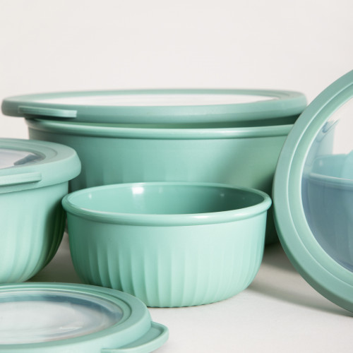 Купи за съхранение с капаци 4 бр. HOMLA KERMA, зелен Купи за съхранение с капаци 4 бр. HOMLA KERMA, зелен