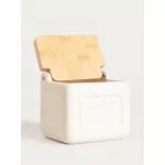 Съд за сол с капак HOMLA SYLAN 12x11 см., бял