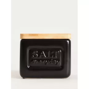 Съд за сол с капак HOMLA SYLAN 12x11 см., черен